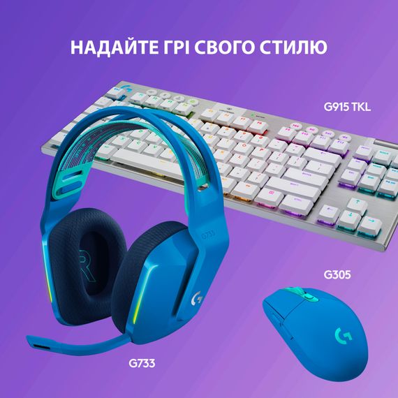 Навушники Logitech G733 Lightspeed Wireless RGB Gaming Headset Blue (981-000943) | Зображення 7