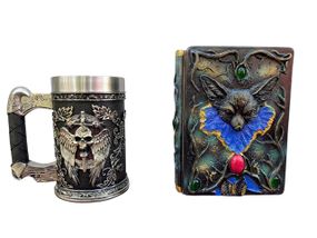 Подарунковий набір Кухоль 3D Меч у Черепі та Блокнот 3D «Лісовий Гримуар Лиси»