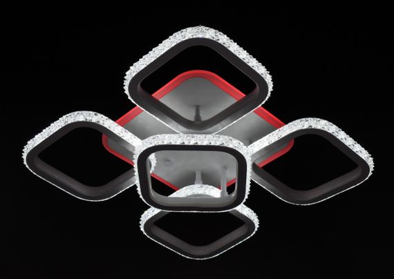 Люстра світлодіодна стельова LED світильник для квартири на стелю лед 26321 Білий 12х42х42 см. | Зображення 8