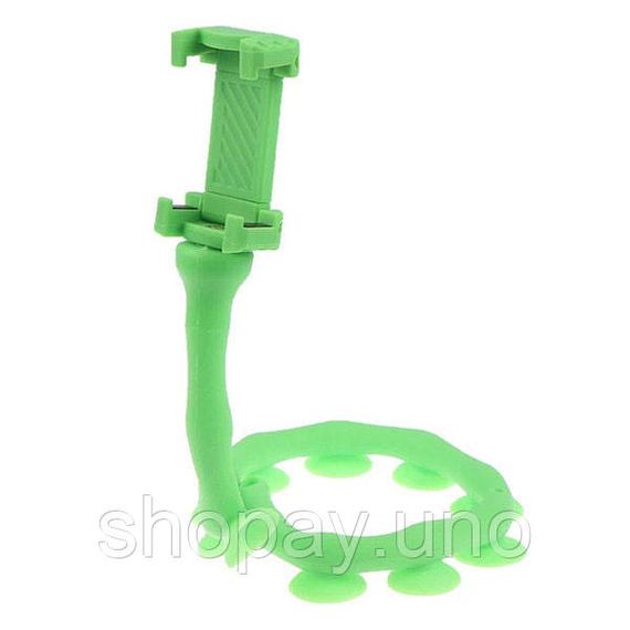 Гнучкий тримач для телефону з універсальними присосками Cute Worm Lazy Holder. Колір: зелений IT-95 | Зображення 1