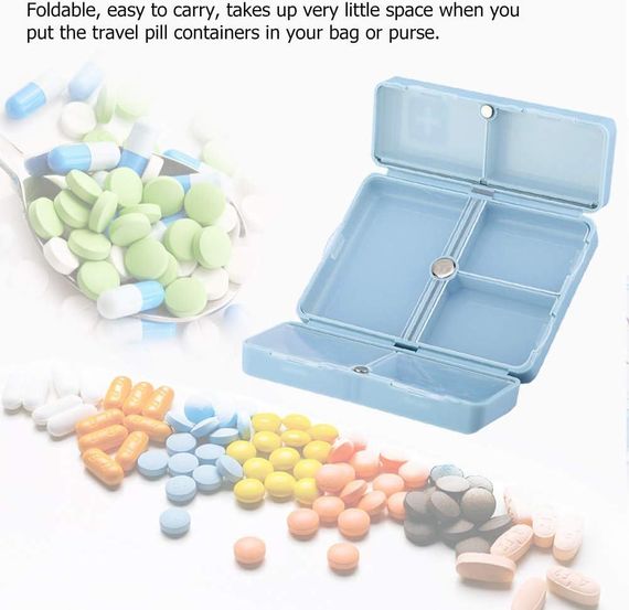 Портативна щоденна таблетниця, 7 відділень з унікальним магнітним дизайном, складана | Зображення 1