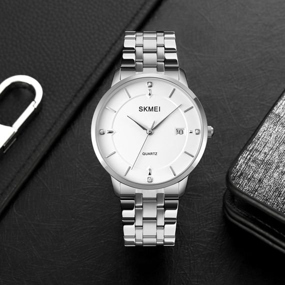 Чоловічий годинник Skmei 1801SSI Silver Case Mesh Band | Зображення 2