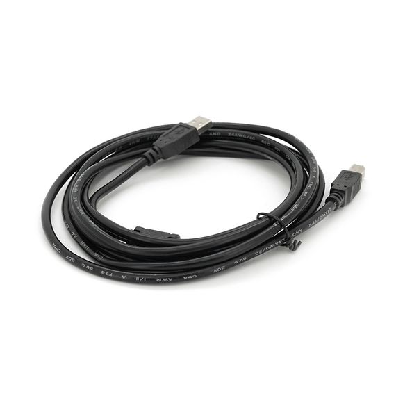 Кабель USB 2.0 AM/BM, 3.0m, 1 ферит, чорний, Пакет Q200 | Зображення 1