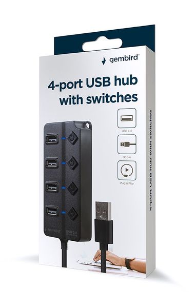 Хаб Gembird UHB-U2P4P-01 на 4 порти USB 2.0 | Зображення 4