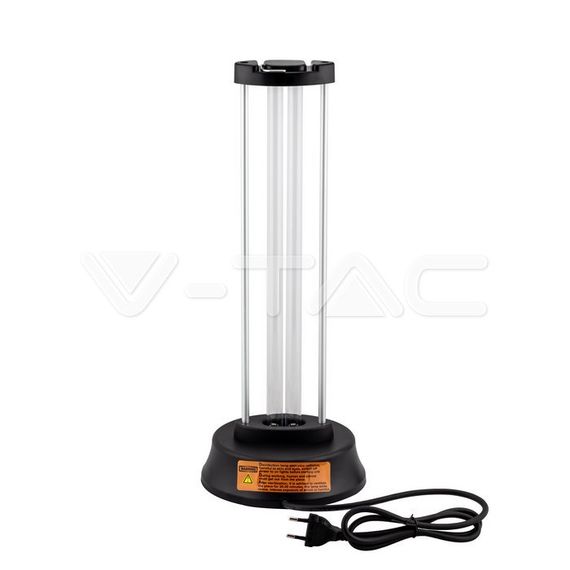 Кварцевая бактерицидная лампа V-TAC VT-3239 UVC 38W, УФ+Озон, 60м2, датчик движения, таймер, чёрный (11208) | Зображення 3