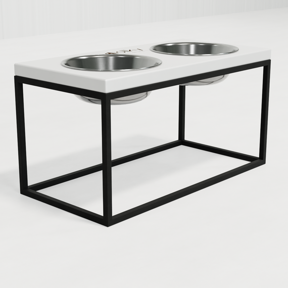 Миски на подставке для средних и больших собак Hollky Base L (2 × 0,95 л) BL-422120-BLWH | Зображення 3