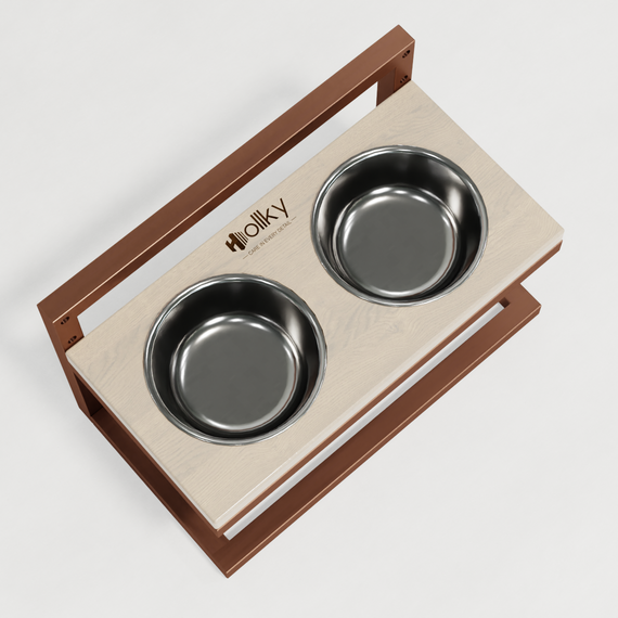 Миски на регулируемой подставке для маленьких собак Hollky Flex S (2 × 0.450 л) FS-422523-GLWH | Зображення 7