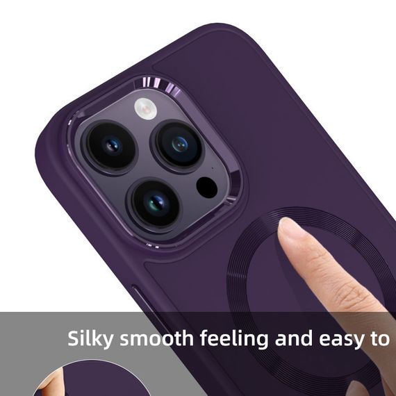 TPU чехол Bonbon Metal Style with MagSafe для Apple iPhone 13 Pro Max (6.7") Фиолетовый / Dark Purple | Зображення 3