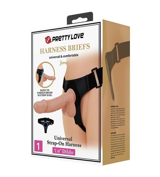 Страпон PRETTY LOVE HARNESS BRIEFS JERRY sexstyle | Зображення 1