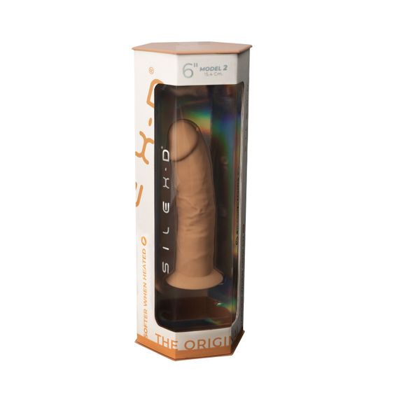 Фалоімітатор SilexD Robby Caramel (MODEL 2 size 6in), двошаровий, силікон + Silexpan, діаметр 3,5см | Зображення 5