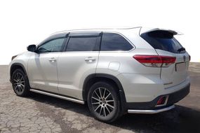 Задние уголки (2 шт, нерж) для Toyota Highlander 2014-2019 гг