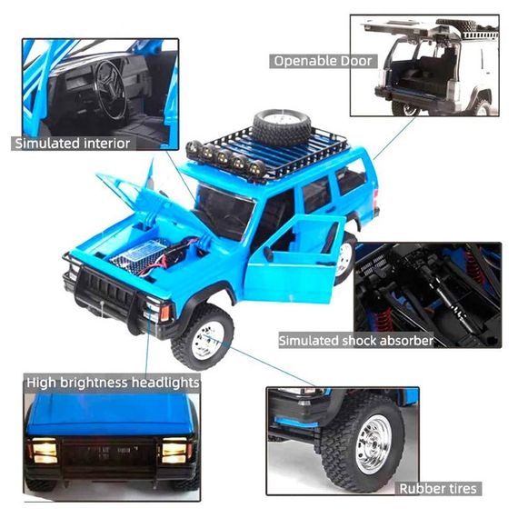 Машинка на радіокеруванні MN78 Cherokee 1/12 RTR 4WD MN Model (silver) | Зображення 3