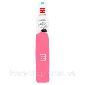 Миска складная WAUDOG Silicone, 385х230х50 мм розовый