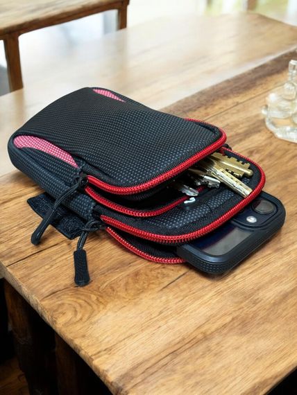 Чехол на руку Primo Sport универсальный спортивный для телефона до 6.5" - Black/Red | Зображення 3
