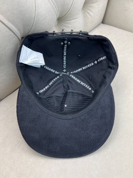 Кепка Chrome Hearts чорна вельветова gu608 | Зображення 7