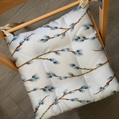 Подушка на стул с завязками Ива 40x40x4 см (PZ_22U018)