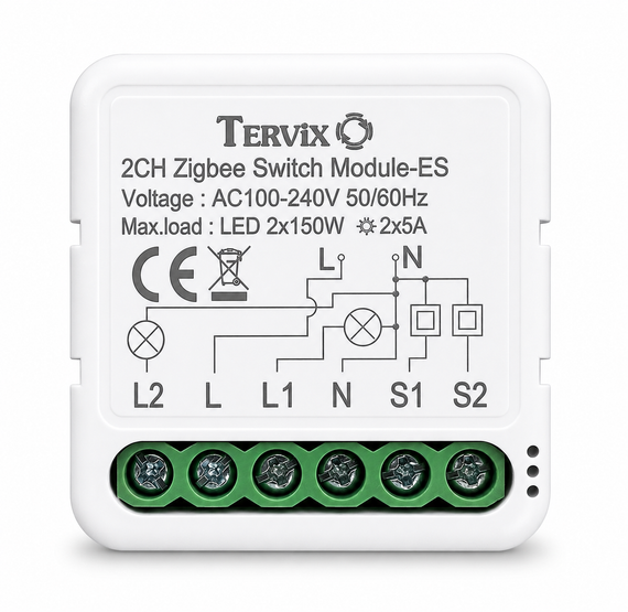 433421 Розумний вимикач Tervix Pro Line WiFi Switch (2 клавіші)
