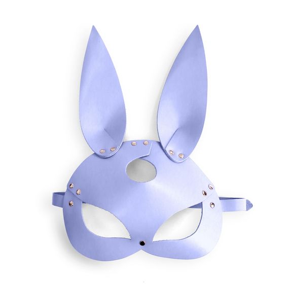 Кожаная маска Зайки Art of Sex - Bunny mask, цвет Лавандовый | Зображення 2