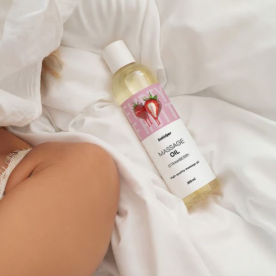 Розпродаж!!! Масажна олія Satisfyer Massage Oil Strawberry 250 мл (термін 30.04.2027) | Зображення 6