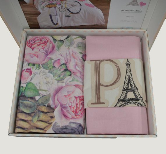 Дитяча постільна білизна Clasy Ranforce 160х220 Paris Love | Зображення 2
