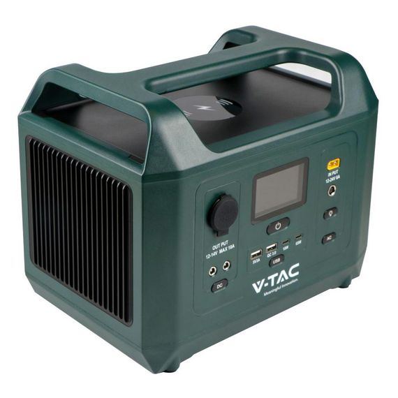 Зарядна Станція Power Station V-TAC VT-606N, 600W(1kW peak), 576Wh, QC 18W, PD 65W, DC, LiFePO4 Колір EU | Зображення 1