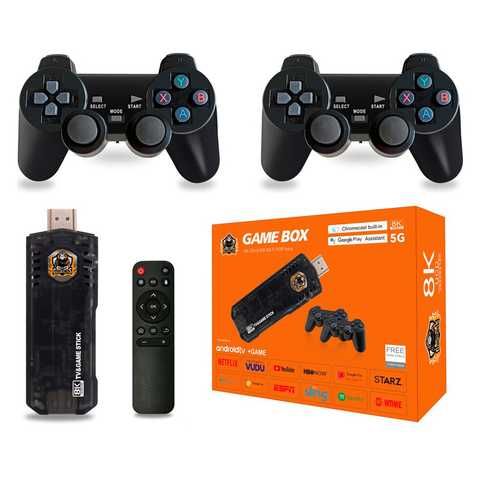 Ігрова ТВ приставка Game Box 8K 8X M98 Smart TV Stick 64GB геймстик з геймпадами + 10000 вбудованих ігор | Зображення 3