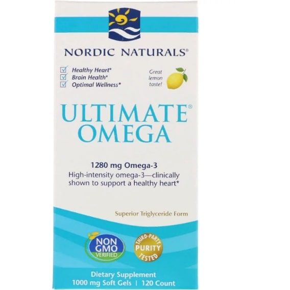 Омега 3 Nordic Naturals Ultimate Omega 1280 mg 120 Soft Gels Lemon NOR-02790 | Зображення 2