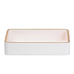 Салфетница на стол из эко-кожи 25 х 15.5 х 5 см Белый HP9900W