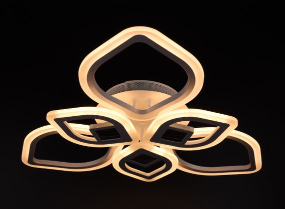 Люстра світлодіодна стельова LED світильник для квартири на стелю лед з пультом 26036 Білий 10х60х60 см. | Зображення 2