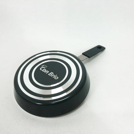 Антипригарна сковорода Con Brio CB-1414, 14см, Міні, Eco Granite, сковорода для дому. Колір: сірий | Зображення 1