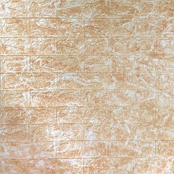 Декоративна 3D панель самоклейка під цеглу Бежевий мармур 700х770х3мм (062-3) SW-00000694