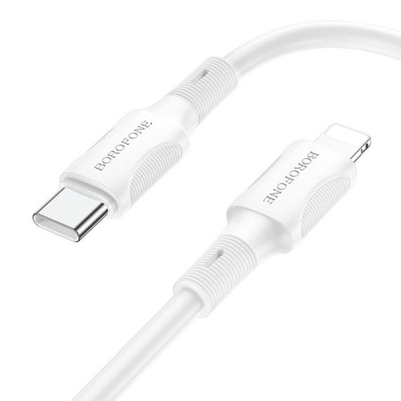 Дата кабель Borofone BX80 Succeed Type-C to Lightning 20W (1m) White | Зображення 1