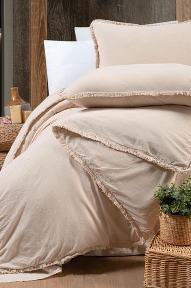 Постельное белье Sikel Stonewashed Soho Firfirli 200 х 220 см Bej | Зображення 1