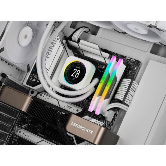 Модуль пам'яті для комп'ютера DDR5 32GB (2x16GB) 5200 MHz Vengeance RGB White Corsair (CMH32GX5M2B5200C40W) | Зображення 4