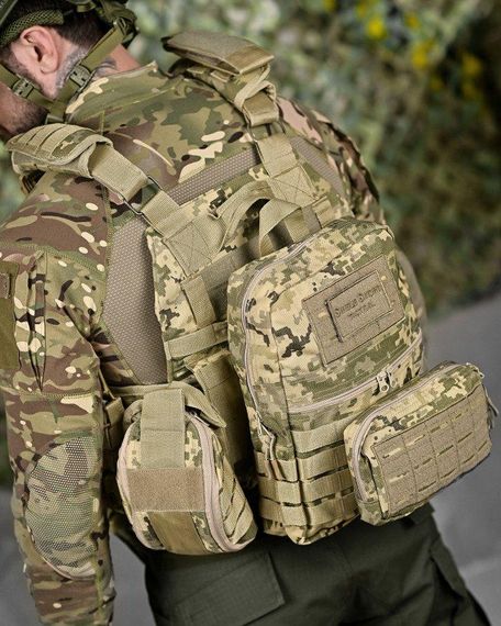 Качественная плитоноска мультикам Single sword STATIX пиксель ТР6298 | Зображення 9