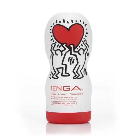 Мастурбатор Tenga Keith Haring Deep Throat Cup (глибоке горло) з вакуумною стимуляцією Sex Aura