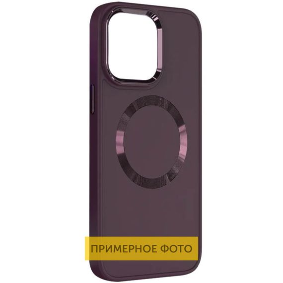 TPU чохол Bonbon Metal Style with MagSafe для Samsung Galaxy S21+ Бордовий / Plum