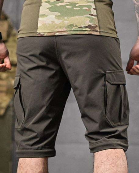 Стрейчевые летние такатические штаны-шорты PARADOX олива ДЛ6298 | Зображення 9