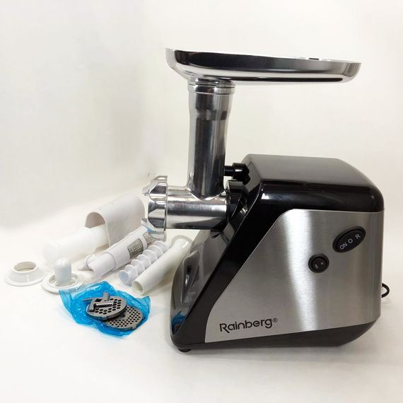 Мясорубка для домашней колбасы Rainberg RB-676 3800W, Мощная мясорубка многофункциональная NL-112 2 скорости | Зображення 1