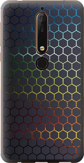 Чехол на Nokia 6 2018 Переливающиеся соты "498u-1386-17620"
