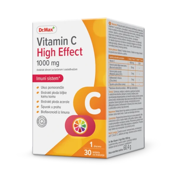 Вітамін C High Effect 1000 мг Dr. Max 30 таблеток