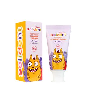 Дитяча зубна паста Solident Junior з ягідним смаком, з фтором 1450 ppm, 50 ml