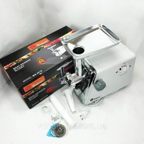 М'ясорубки надійні Domotec, Електрична м'ясорубка з додатковими насадками 'ясорубки для ковбасок NU-94