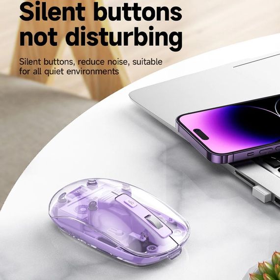 Миша Hoco GM29 Mysterios dual-mode Romantic purple | Зображення 3
