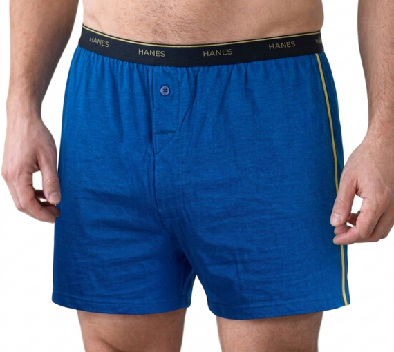 Труси чоловічі сімейні-боксери Hanes Comfort Flex 1 шт., розмір 2XL, сині | Зображення 1