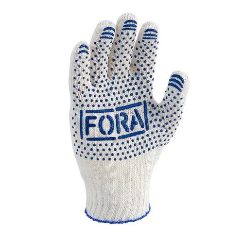 15000 Рукавичкі трикотажні білі з малюнком пвх 10 клас (3 пари)