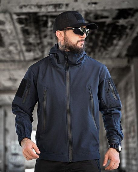 Тактическая куртка Soft Shel синий ВТ6474 | Зображення 1