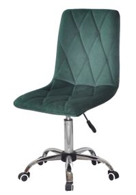 Стул с регулировкой высоты на хромированной крестовине с колесами Melvin (Fred) CH-Office Ø 570 мм велюр зеленый OR-853