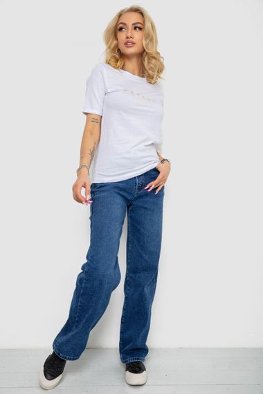 Футболка жіноча з принтом, колір білий, 238R57378-1 | Зображення 1