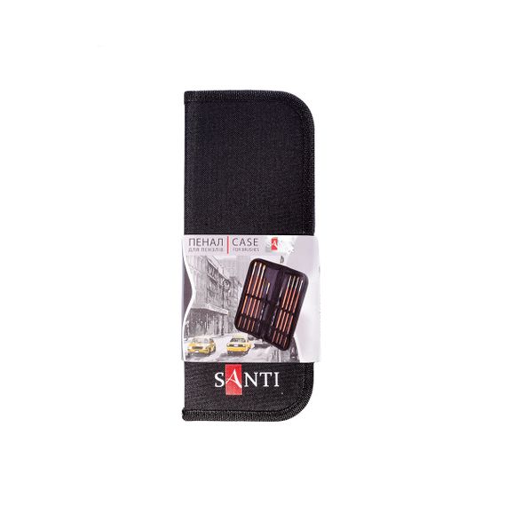 Пенал для кистей Santi 742624 3.5х15.5х37 см черный